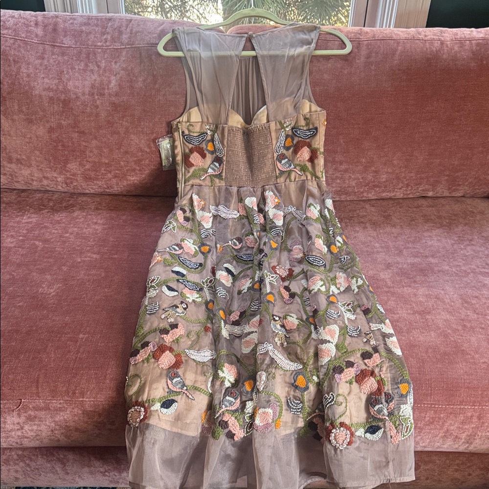 Moulinette Soeurs “Novelette” Anthropologie Mesh Embroidered Floral Dress NWT - Picture 11 of 12